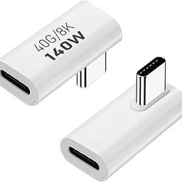 Tobo USB C Male to Female Adapter, 90 Degree Right Angle Type C Extender Support 140W, 40Gbps, 8K@60Hz for Thunderbolt 4/3, MaBook Pro/Air, Laptop, Phones Type C Devices TD-1329CC (1)-image-52