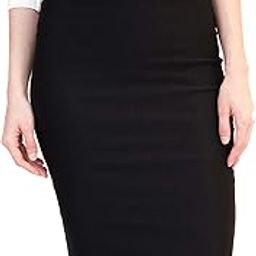 Neu Look Women's Cotton Blend Stretchable Knee Length Pencil Skirt with Elasticated Waist Belt (Black, Small)-image-44