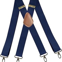 Suspenders for Men Unisex Elastic Straps Trouser 4 Clips x Shaped 3.5cm Wide navy blue | Clothing Shoes & Accessories | Mens Accessories | Suspenders Braces-image-82