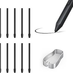 Ayotu (10 Pcs) Replacement Tips Nibs Kit For Kindle Scribe/Remarkable Marker Pen, Nib Refill With Tool For Tablet (Stylus Not Included), Black-6