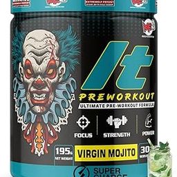 Muscle Flex Nutrition Super Charge Hardcore Pre-Workout Gym Supplement with Beta-Alanine, Creatine, Professional Pre-Workout Formula for Explosive Muscle Pump, Boost Energy, Revs Up Recovery, Improves Focus, Endurance, Performance/Body Building for Men & Women [30 Servings, Virgin Mojito]-image-92