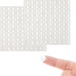 Round Adhesive Silica Gel Bumpers Door Cabinet Drawer Safety Stopper Mute Buffer, 3x8 mm, Clear -(200)-picture-19