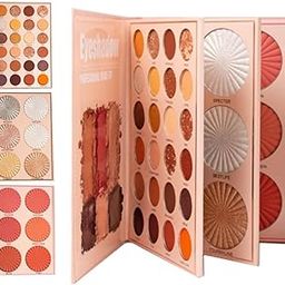 Kamz Beauty 4-in-1 Makeup Book Palette All in One - Eyeshadow Palette, Highlighter Makeup, Blusher Contour, Bronzer Powder - Professional Cosmetic Kit for a Flawless Look For Women-image-18