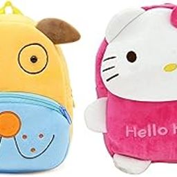 blue tree Kids School Bag Soft Plush Backpack Cartoon Bags Mini Travel Bag for for Girls Boys Toddler Baby Cute Dog & Kido Hello Kitty-image-18