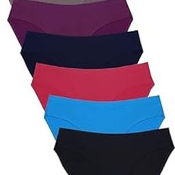 Women�s Seamless Hipster Underwear No Show Panties Soft Stretch Bikini Underwears Multi-Pack-image-39
