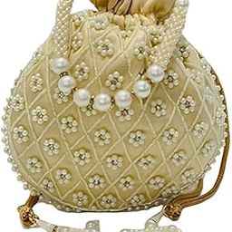 Handcrafted Velvet Potli Bag for Women and Girls – Bridal Wedding Clutch with Embroidery Work, Beaded Handle & Drawstring – Ethnic Traditional Purse for Festive, Party, and Indian Outfits-image-16