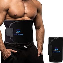 NDR LIFE AGAIN Sweat Belt for Men & Women - Abdominal Fat Burner Waist Belt for Weight Loss, Belly Fat Reduction, and Tummy Control - Fat Burning Workout Belt for Stomach & Fitness Black-image-88