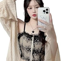 Zipper Camisole Women Slim Sexy Inside All-Match Summer Ulzzang Streetwear Elegant Retro Design Trendy Hot Daily Cropped Tops-image-45