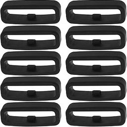ECSiNG 10Pcs Fastener Ring Replacement Compatible with Garmin Forerunner 220 230 235 620 630 735XT 935 945 45 45S 35 30 25 Watch Strap Fastener Silicone Rings Black-picture-0