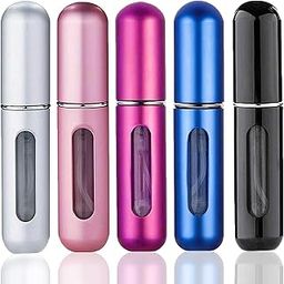 5 PCS Perfume Atomiser Bottles 5ml Refillable Spray Bottle Mini Underfill Empty Travel Bottle for Purse Handbag Pocket Luggage (01-Color)-picture-43
