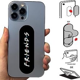 Eggshell Mobile Finger Strap Grip Back Holder Premium Glossy Black Finish Effect Compatible with All Besic Cell Phone & Tablets (F.R.I.E.N.D.S)-11