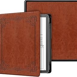 Fintie Slim Case for Kindle Scribe - [Built-in Pen Holder] Lightweight PU Leather Folio Cover with Auto Sleep Wake for 10.2" Kindle Scribe 2022 Released, Vintage Brown-picture-8