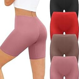 SunFlux® Women's Seamless Boxer Shorts Underwear Ladies Cycling Shorts,Bike Short,Female Boyshorts Sleep Panties,Soft Safety Gym Short,4 Pack-image-60