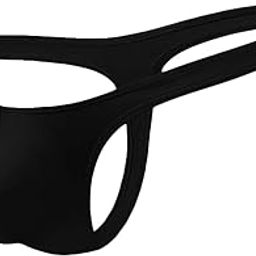 NewFashionCloth Men's Nylon Thongs hot and Sexy Black Color Brief Underwear-picture-25