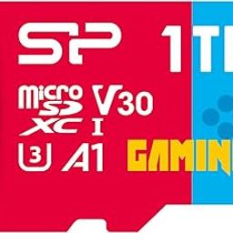 Silicon Power 1TB Gaming microSDXC UHS-I Micro SD Card with Adapter, Optimized for Mobile Games Apps Nintendo-Switch, Class 10 U3 V30 A1 MicroSD Memory Card, Superior Gaming Series-10