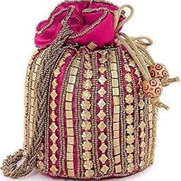 SHAKUNTALA TEXTILES Potli Bag/Bridal Purse/Women handbag/Shagun Pouch-image-78