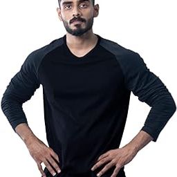 Crew Neck Dual Colour Full Sleeve Regular fit T-Shirts for Men Sizes from XS to 8XL-image-77