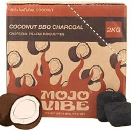 MOJOVIBE Coconut BBQ Charcoal 2KG Pillow Briquette Coal for Barbeque Grill | As seen on Shark Tank India | 100% Organic, Barbeque Charcoal, Smokeless BBQ Coal for Cooking & Grilling-image-16
