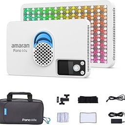 amaran Pano 60c Kit,Compact 60W RGBWW Full Color Panel Light,Support USB-C PD,CCT 2,300K-10,000K,12 Lighting Efects,APP Control w/Softbox Carrying Case Studio Light Photography Lighting (White)-image-85