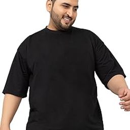 Men's Solid Plain Cotton Plus Size Half Sleeves Regular Fit T-Shirt-image-29