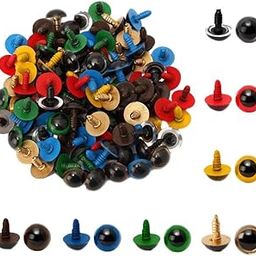 ATORSE® Toy 10mm Mix Color Safety Eyes for Amigurumi Animal Toys Dolls DIY Craft Making-image-15
