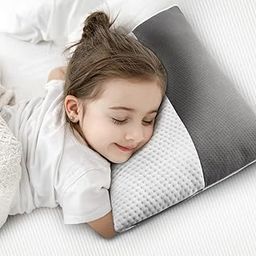 Wakefit Hollow Fibre Kids Sleeping Pillow 12 X 18 Inch, White And Grey, Set Of 1(Polyester Fabric)-15