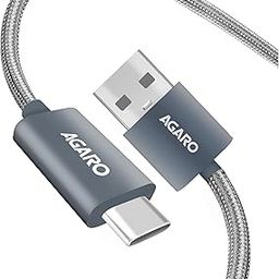 AGARO USB-A to Type C Cable, Unbreakable Braided Cable, 3A Fast Charging, Compatible with All Type C Devices Including Smartphones, Tablets etc, PD Technology, 1 M (3.2Ft), 480 Mbps Data Transmission-24