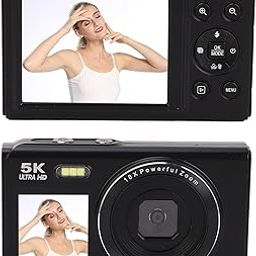 LICAEVEY Digital Camera, 5k 80mp UHD Dual Screens Vlogging Camera with Fill Light and 18x Digital Zoom Auto Focus, WiFi Compact Small Camera for Travel Photography (32GB)-image-41