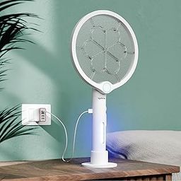 Lifelong 3in1 Foldable Electric Mosquito Racket |Mosquito Killer Racket| Fly Swatter | Stand & Hang Design | Mosquito Trap & UV Light |Rechargeable 1200mAh Battery | Type-C Charging-9