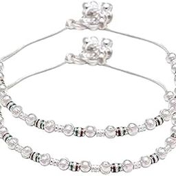 Women's Fashion Rhodium Plated Circular Pipe Anklet/Payal Designer Lightweight Jewellery For Occasion & Casual-picture-28