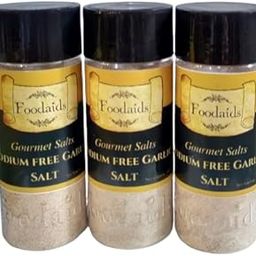 Foodaids Sodium Free Garlic Salt 300 gm. Salt for Bp & Heart patients.potassium chloride powder with Garlic Flavour.Sodium free salt subsitute.-image-93