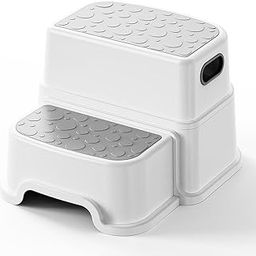 2-Step Stool for Kids, Toddler & Child - Anti-Slip, Double Step Stairs, Bathroom Training, Small-17