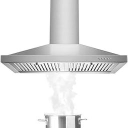 Mann Mart 30-Inch Steel Kitchen Range Hood with 450 CFM Exhaust, LED Lighting & 3-Speed Fan - Powerful Ventilation for Efficient Cooking-image-4