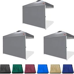 JANCANOPY SunWall for 10x10 Pop Up Canopy Frame, 3 Pack Canopy Sidewalls Only, (Dark Grey)-image-25