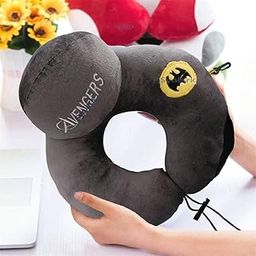 Synlark® Travel Neck Pillow for Travel in Flight Car Train Airplane for Sleeping and Orthopedic Cervical Pain for Men and Women (Grey)-46