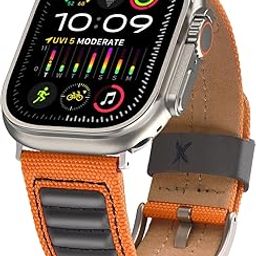 Wristitani Leather and Nylon Bands Compatible With Apple Watch Band 49mm 46mm 45mm 44mm 42mm for Men, Replacement Strap for iWatch Ultra2 Ultra Series 10 9 8 7 SE2 SE 6 5 4 3-image-38