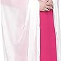 Women's Plain Chiffon Fancy Dupatta/Chunni With Border Lace (Free Size, White)-20