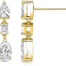 Drop Earring Gold Plated Crystal Diamond Fashion Jewelry Elegant Simple Ear Tops Unique Design Gift for Women Girls for Every Occasion-image-17