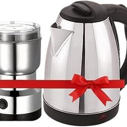 kevriz Electric Kettle & Grinder, 2L Capacity, Silver, Modern Design, Ideal for Coffee, Tea, Travel & Home Use-picture-10