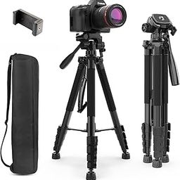 Tripod Stand for Mobile Phone and DSLR Camera for Best Video Recording Shoot 360 Rotaion 61 Inch (5 Feet) Suitable for iPhone-12