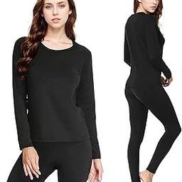 Women Thermal Underwear Set,Thermal Base Layer Long Sleeve Compression sleepwear,Thermal Long Johns Top & Bottom Pajama Set,Training, Hiking,Cycling,Skiing,Outdoor Sports-image-16