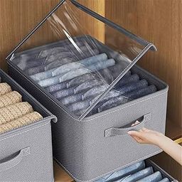 SHIPLORD® Ultimate Clothes Organizer with Transparent Lid: Maximize Wardrobe Space Effortlessly Organize Underwear T-Shirts & Pants-image-32
