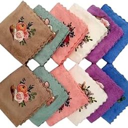 Flower print Beautiful Mirofiber Hankey pack of 6-picture-26