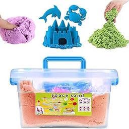 ASTIKAYA Natural Sand for Kids/Boys/Girls to Play 1 Kg Box Clay with Moulding Toys. Natural Sand 1KG for Kids(1Kg Box), Multicolor (1 KG Clay)-image-4
