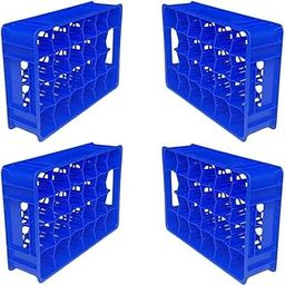 MAHIRA Plastic 24 Bottle Holding Plastic Crate 440 MM x 300 MM x 100 MM Storage Basket Box Bin 4 Pcs-image-59