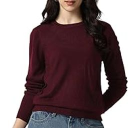 van heusen Women's Round Neck Pullover Regular Fit Sweater| Full Sleeve Ribbed Hem Casual winterwear-picture-29