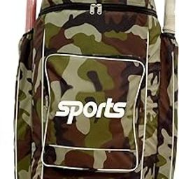 Nylon Backpack Cricket Kit Bag (XL, Green, Army Print)-image-58