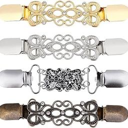 CALANDIS™ 4Pcs Retro Women Shawl Cardigan Sweater Duck Mouth Clips Shirt Collar Clasps | Other Womens Accessories | Womens Accessories-picture-6