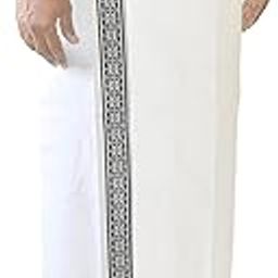 Men's Cotton Print Dhoti with Decorative Printed Border/Length 2.0mtr Single Dhoti-image-15