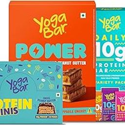 Yogabar Variety Combo Pack, 35 Bars | Power Up 20g Proteins Bar x 5 | Breakfast Bars x 6 | 4g protein mini x 24 | Ideal for Pre & Post Workout, Protein Snack, Keto Diet, Daily Protein-3